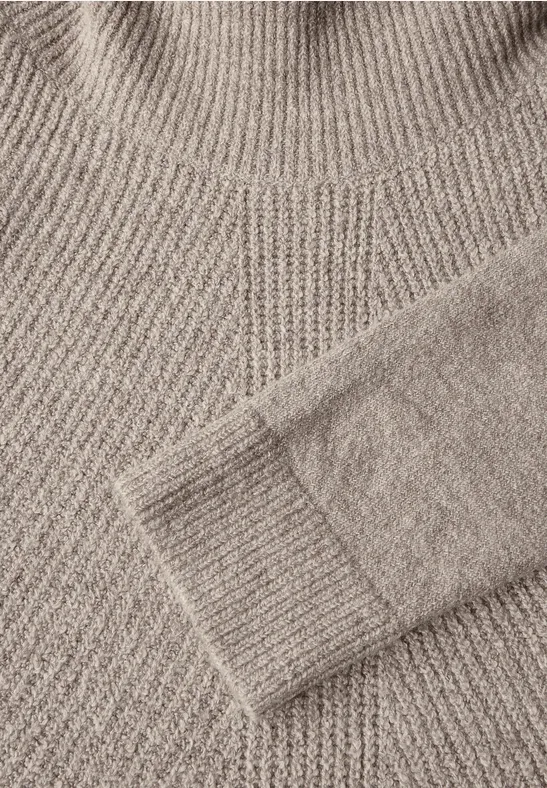 Pull à col roulé milky caramel melange