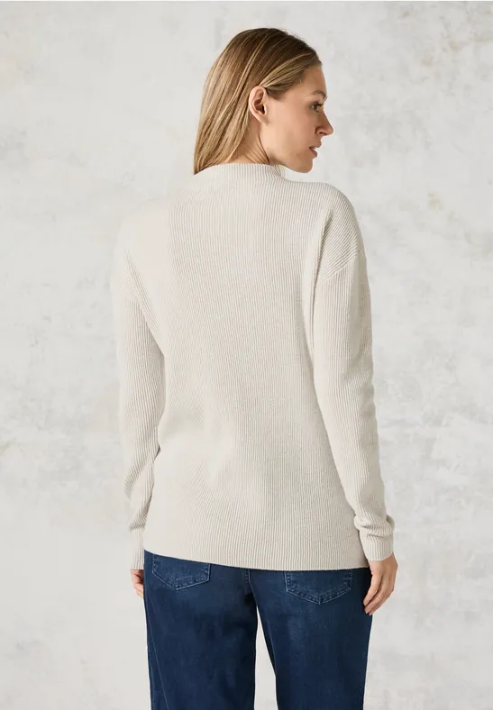 Pull avec turtleneck alabaster beige melange