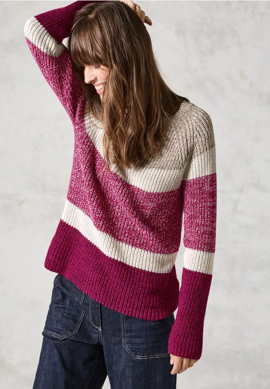 Sweter Mouliné jewel pink