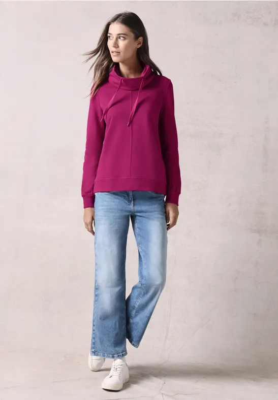 Sweat-shirt long jewel pink