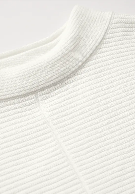 Strukturmix Dolman Pullover vanilla white