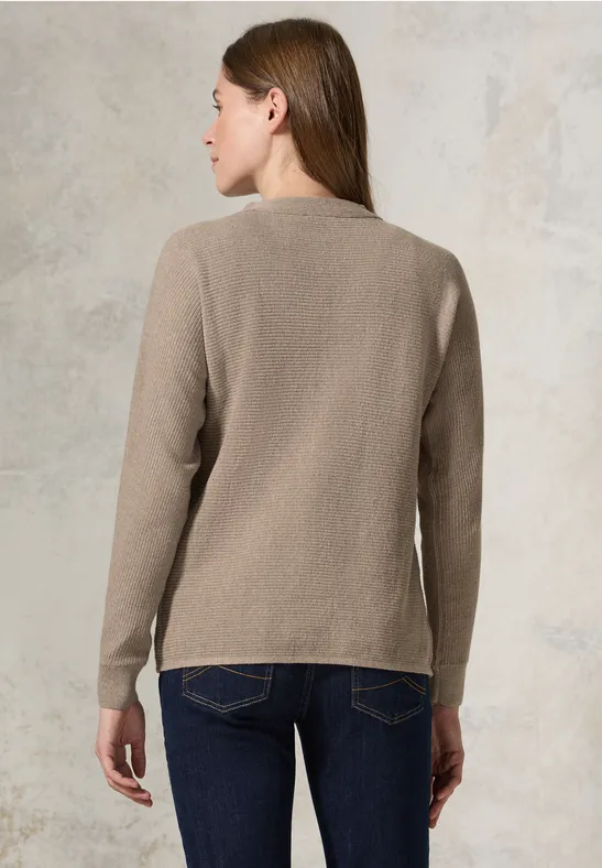 Pullover Dolman à structure mixte milky caramel melange