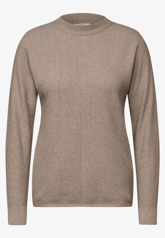 Pullover Dolman à structure mixte milky caramel melange