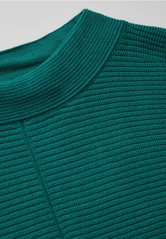 Pullover Dolman à structure mixte petrol green