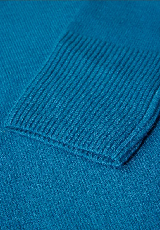 Softer Feinstrickpullover celestial aqua blue