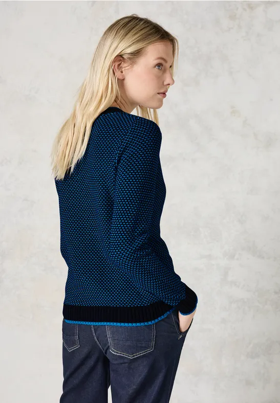 Pull en tricot à motifs universal blue