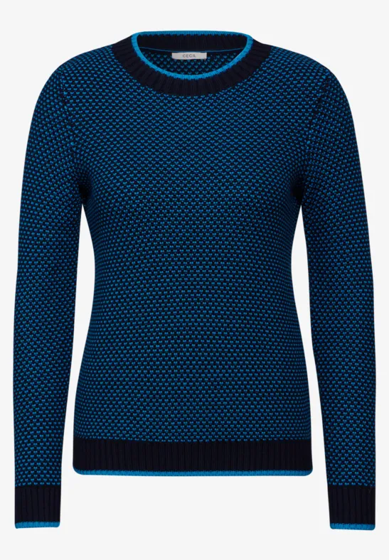 Pull en tricot à motifs universal blue