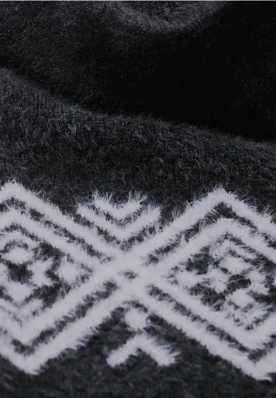 Federgarn-Pullover deep charcoal grey