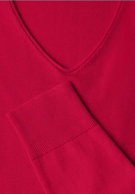 Pull en maille fine granita red