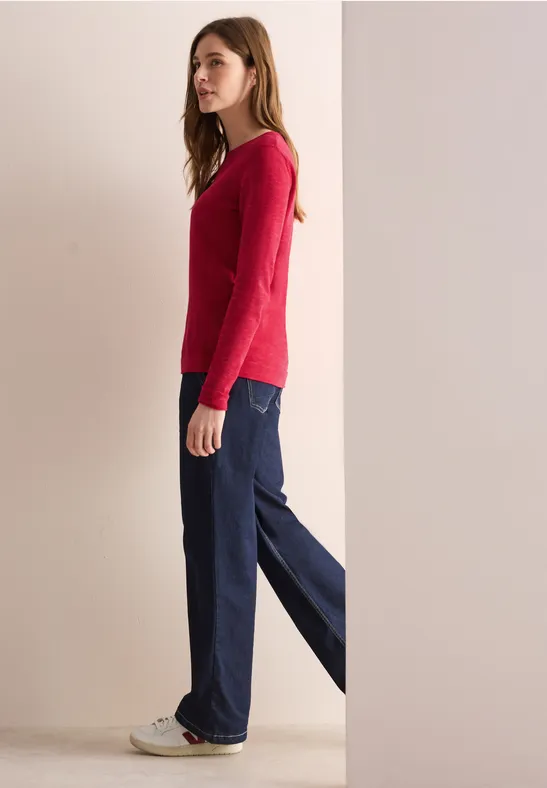 T-shirt à motifs structurés heather granita red melange