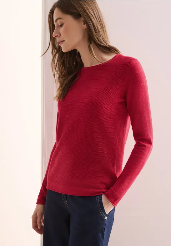 T-shirt à motifs structurés heather granita red melange