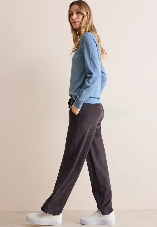 Pull à col rond light blue melange