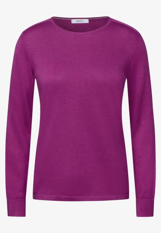 Pull à col rond anemone pink