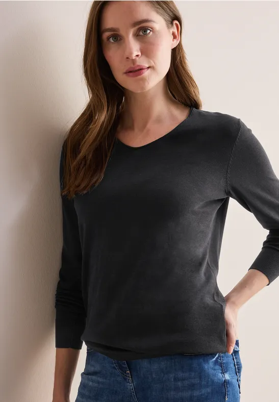 Feinstrickpullover Black