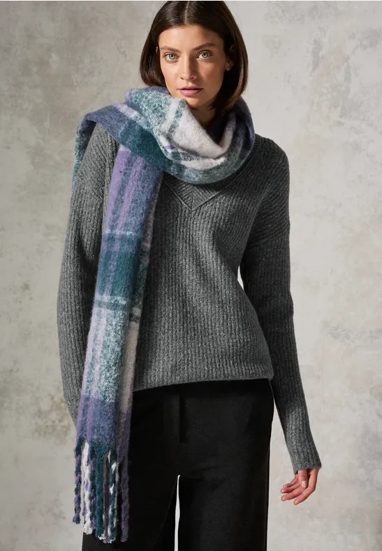 Pullover mit V-Ausschnitt flint grey melange