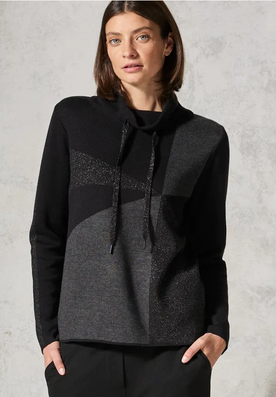 Pull avec détails scintillants Black