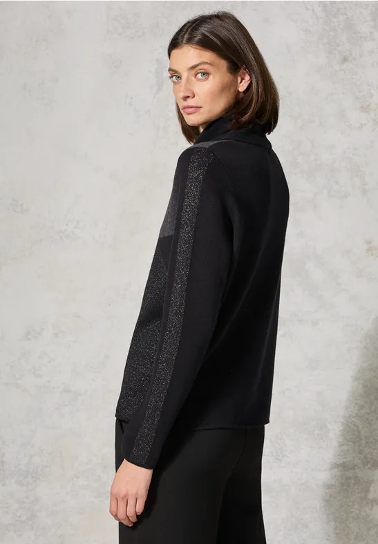 Pull avec détails scintillants Black