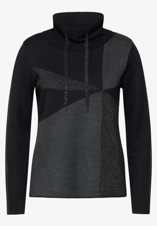 Pull avec détails scintillants Black
