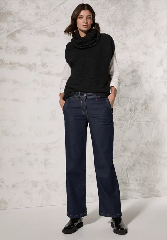Pullunder mit Glitzerfäden black lurex