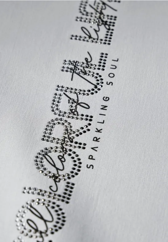 Sweat en soie avec imprimé platinum grey