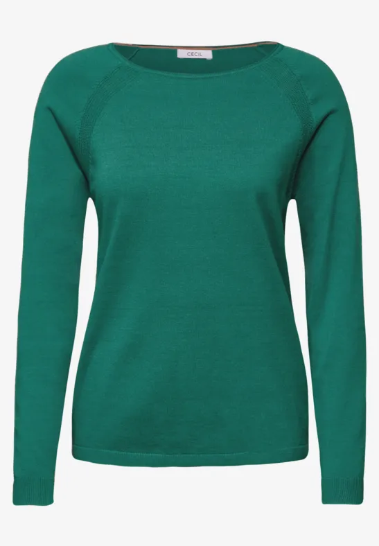 Strukturmix Pullover sea green