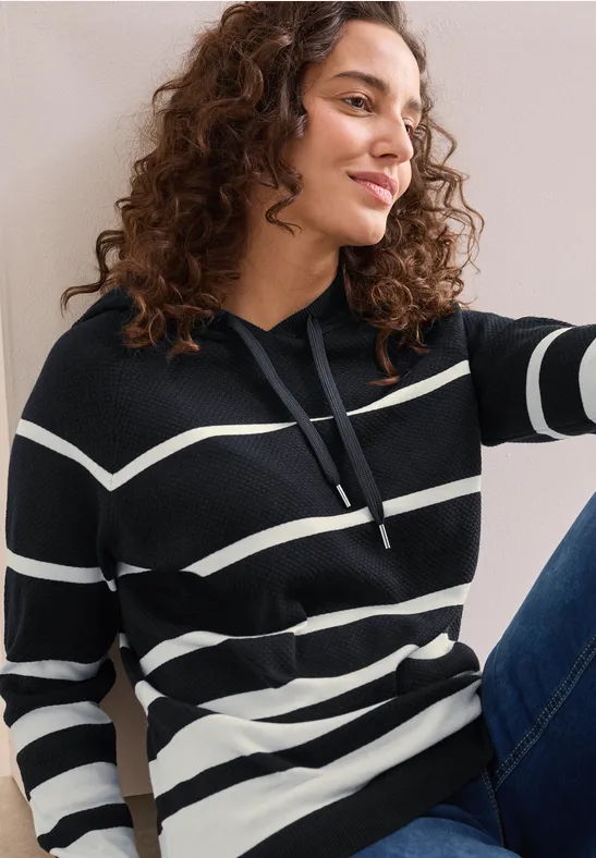 Sweat à capuche rayé universal blue
