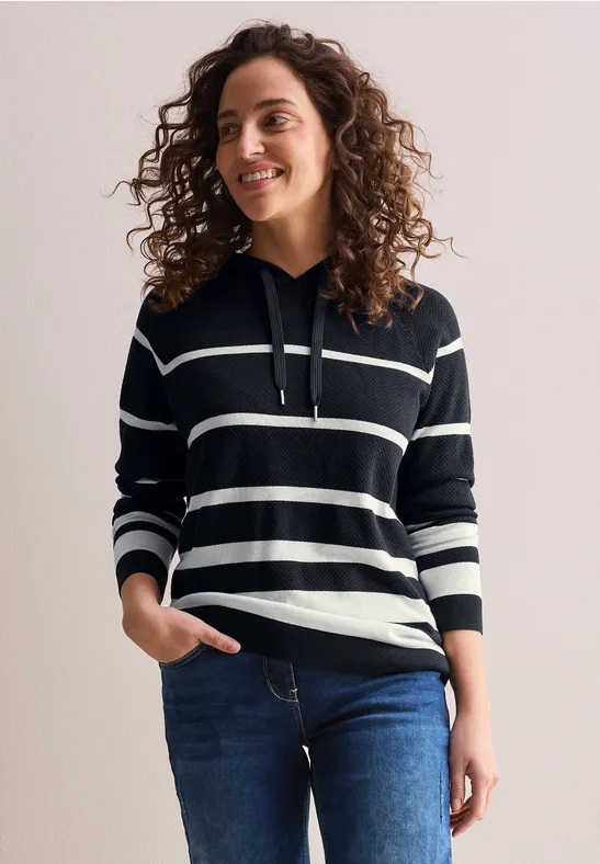 Sweat à capuche rayé universal blue