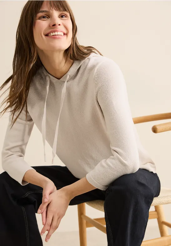 Hoodie léger pearl beige