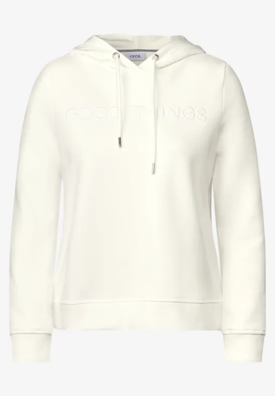 Hoodie mit Artwork vanilla white