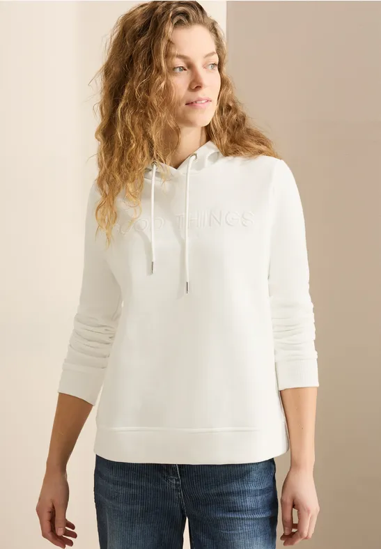 Hoodie mit Artwork vanilla white