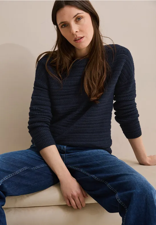 Pull en maille universal blue