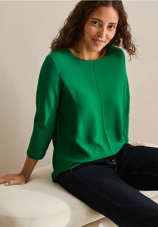 Strukturpullover garden green
