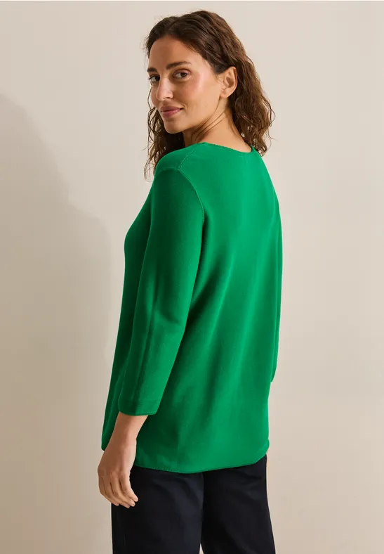 Strukturpullover garden green