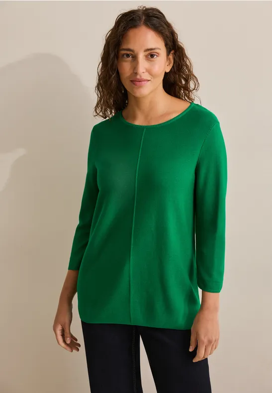 Strukturpullover garden green