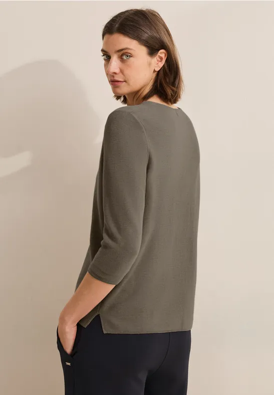 Pull structuré smoky taupe melange