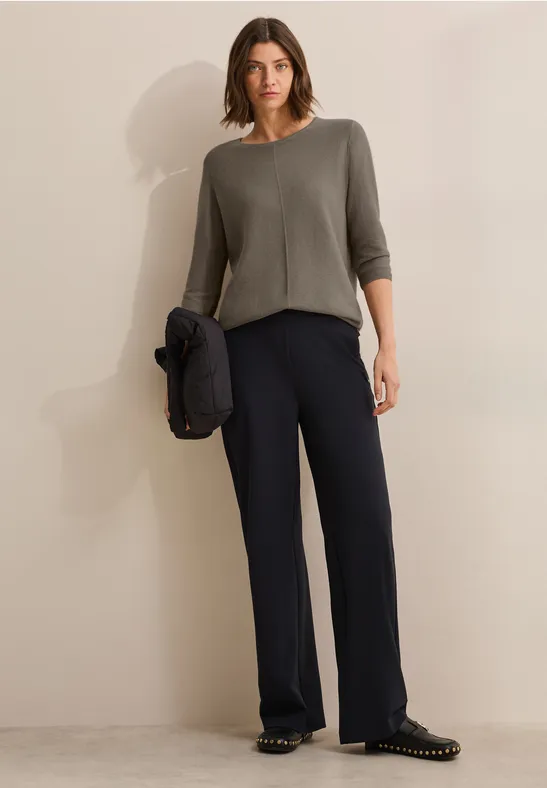 Pull structuré smoky taupe melange