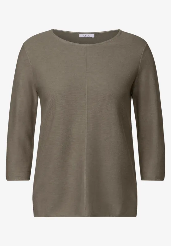 Pull structuré smoky taupe melange