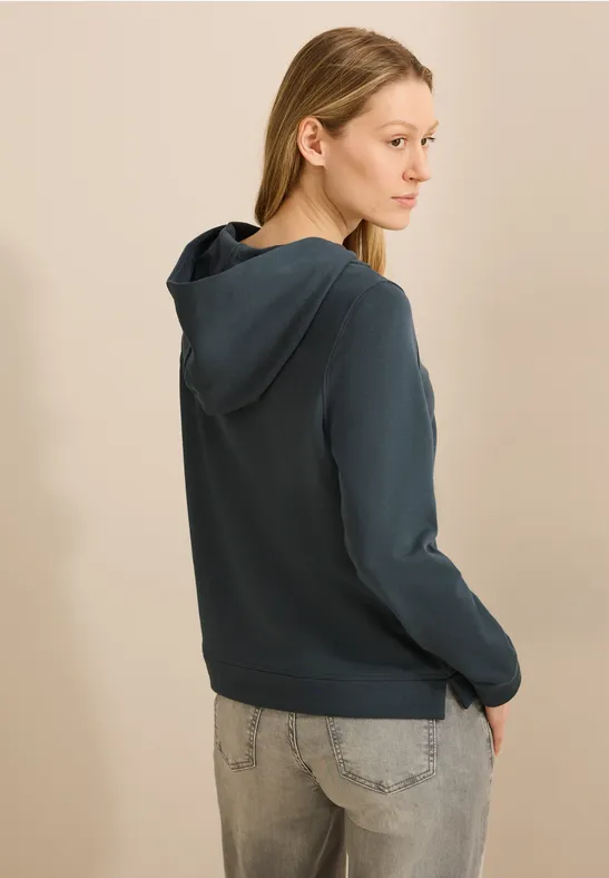 Hoodie mit Stickerei slate khaki