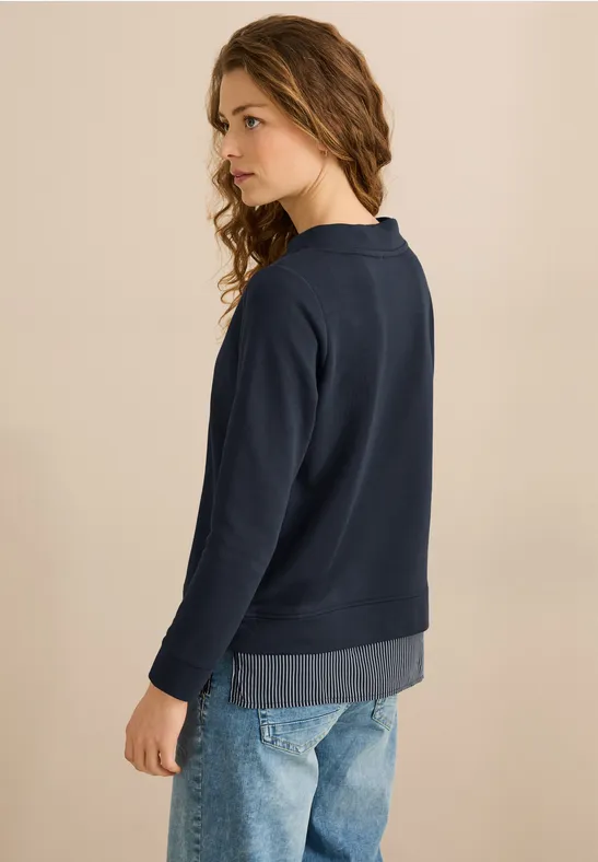 Sweatshirt in een gelaagde look universal blue