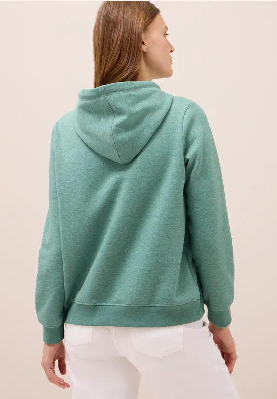 Sweatshirt mit Kapuze jewel green melange