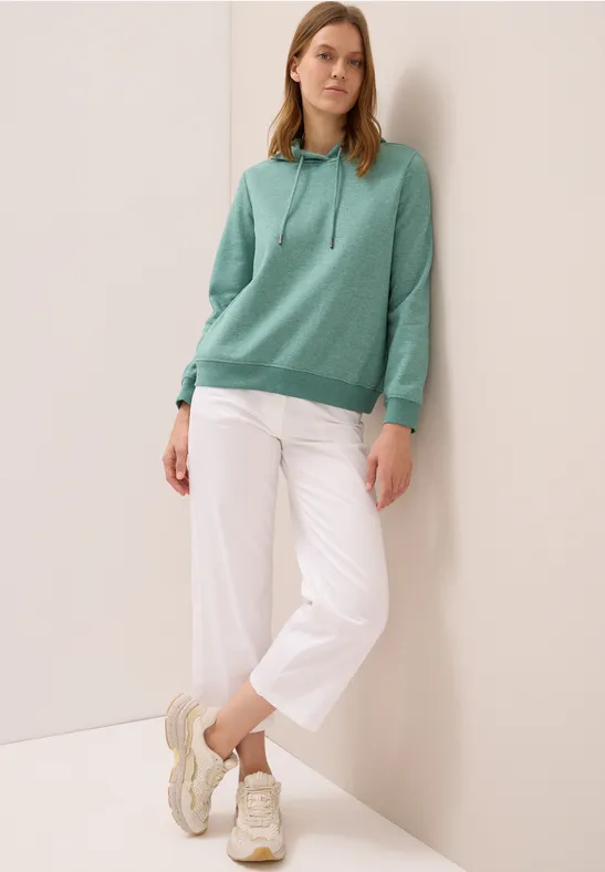 Sweatshirt mit Kapuze jewel green melange