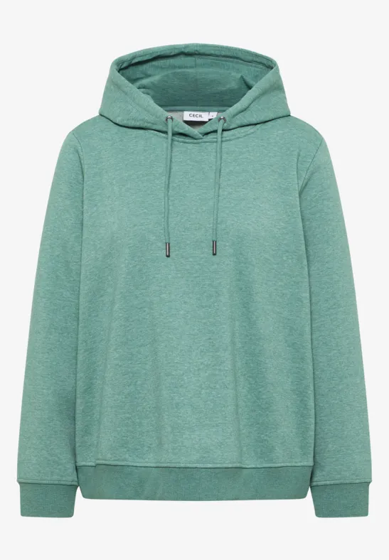 Sweatshirt mit Kapuze jewel green melange