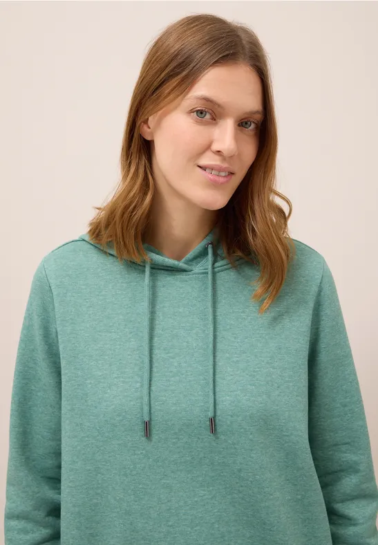 Sweatshirt mit Kapuze jewel green melange