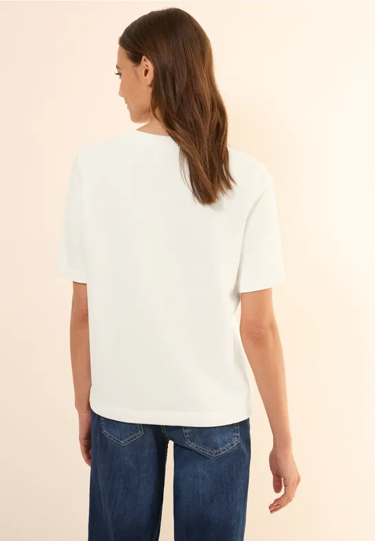 Sweatshirt mit Brusttasche vanilla white