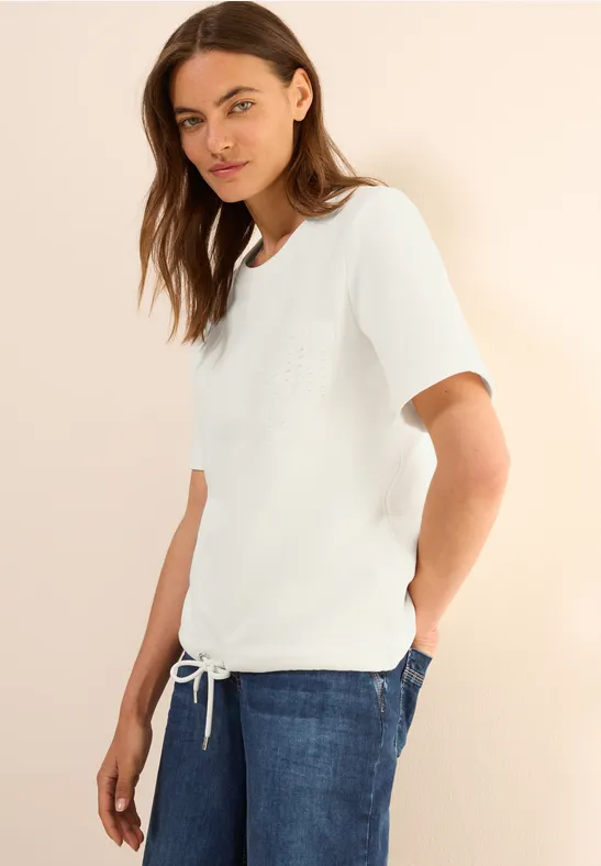 Sweatshirt mit Brusttasche vanilla white