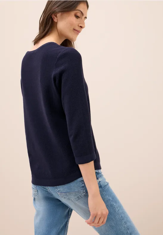 Rundhals Strickpullover urban dark blue