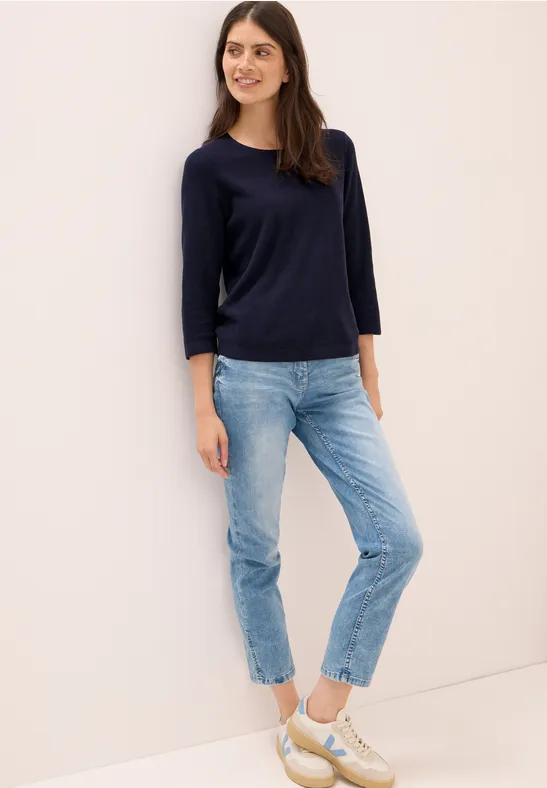 Rundhals Strickpullover urban dark blue