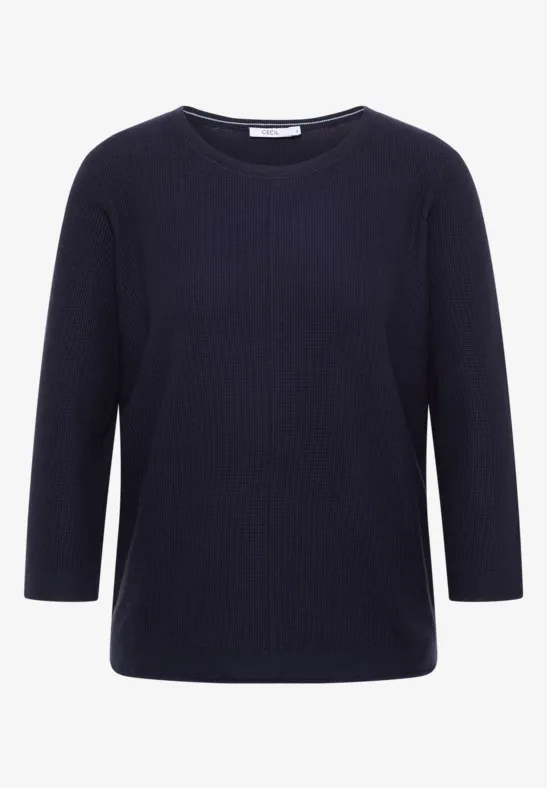 Rundhals Strickpullover urban dark blue