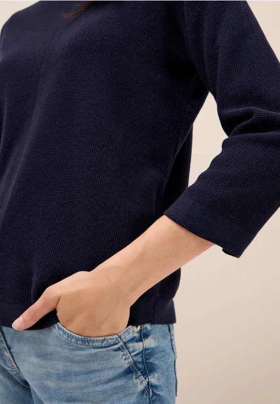 Rundhals Strickpullover urban dark blue