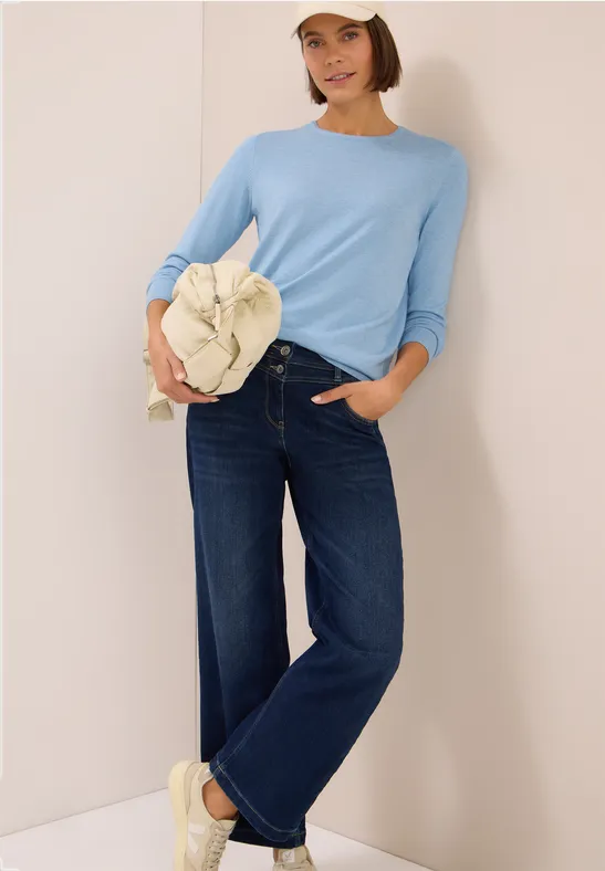 Basic Pullover whisper blue melange